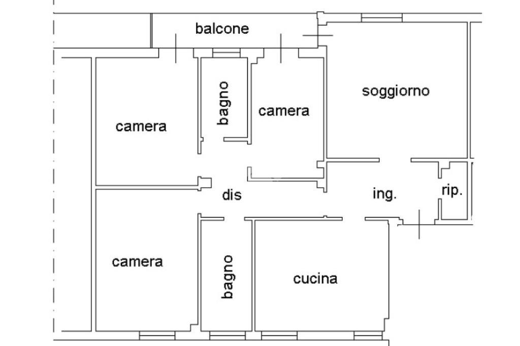 Four-room apartment Corso Italia, Vignola - floor plans 1