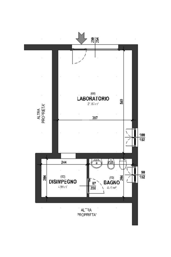 Negozio Piazza Della Repubblica, Castelfranco Emilia - planimetria 1