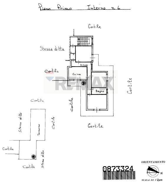 Pianta 2D - Quadrilocale Via Santa Caterina
 
122, Acireale - planimetria 1