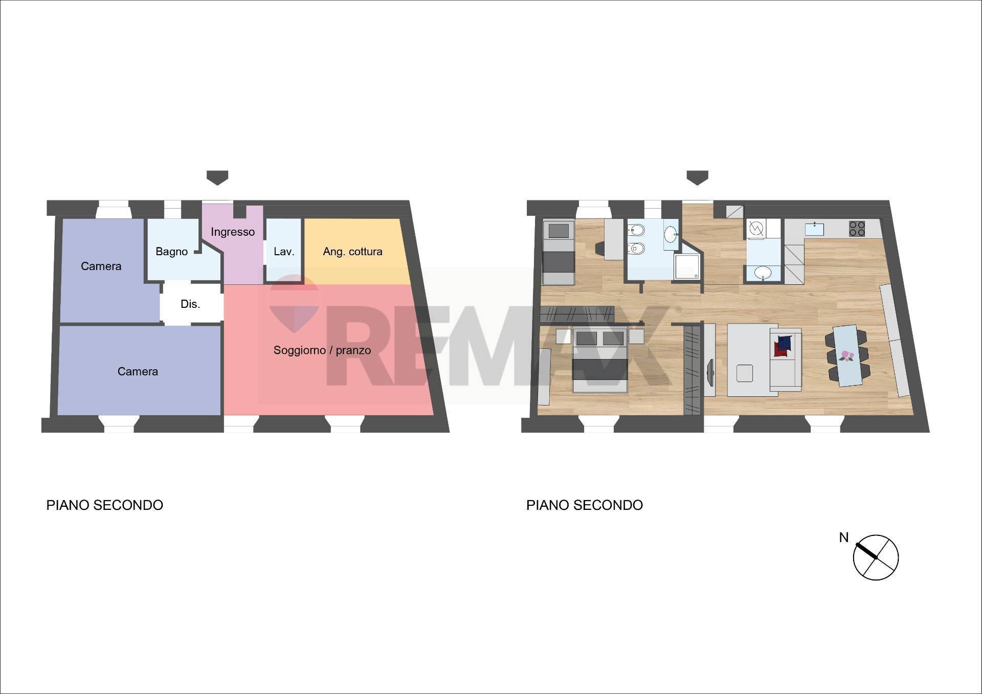 Pianta 2D - Three-room apartment Via De Alessandri
 
9, Milano - floor plans 1