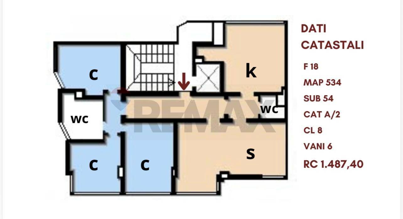 Pianta 2D - Appartamento Piazza Massimo D'Azeglio
 
61, Viareggio - planimetria 1