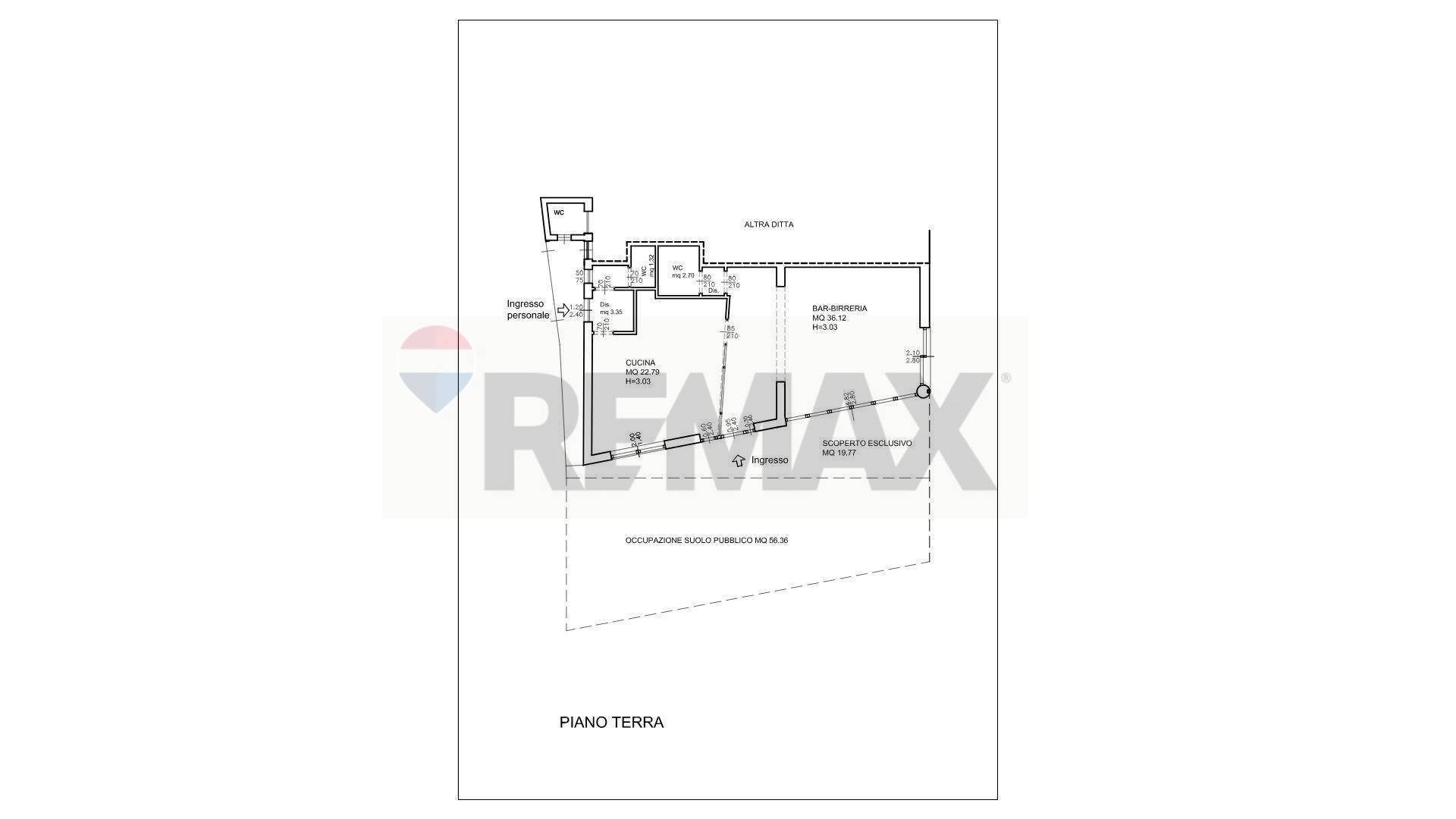 Pianta 2D - Locale Commerciale Fano - planimetria 1