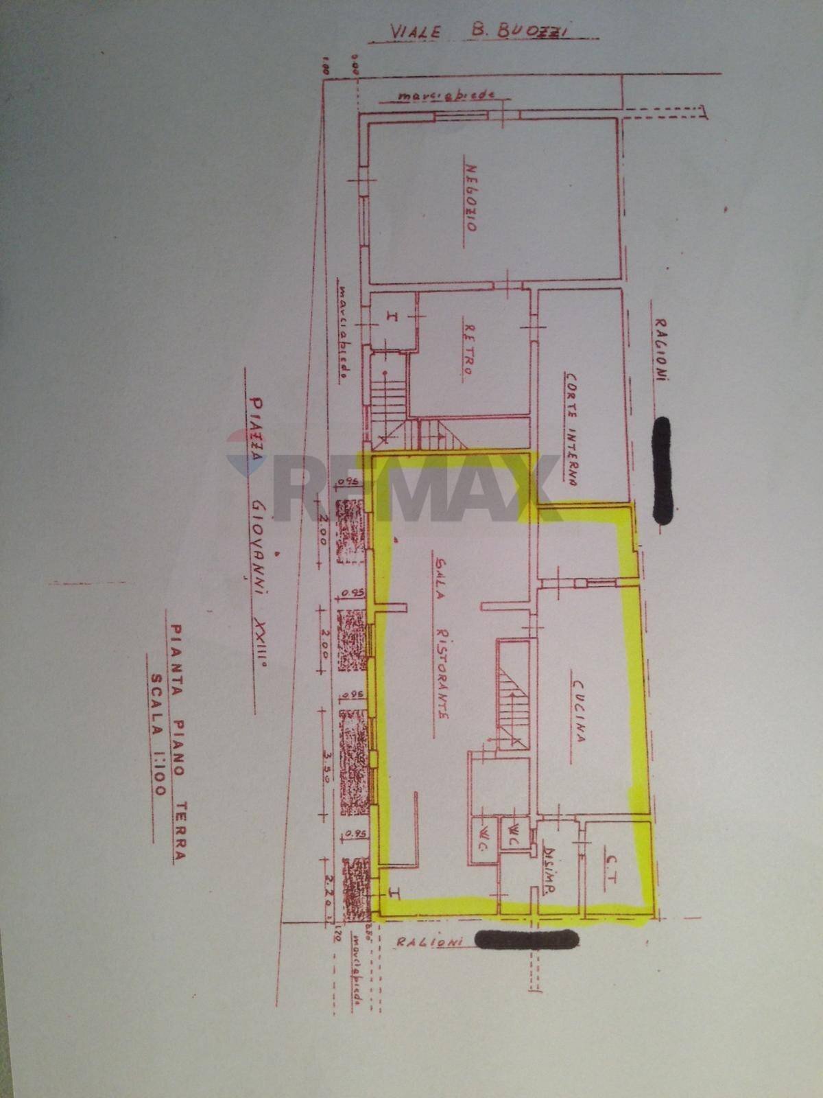 Pianta 2D - Locale Commerciale Voghiera - planimetria 1