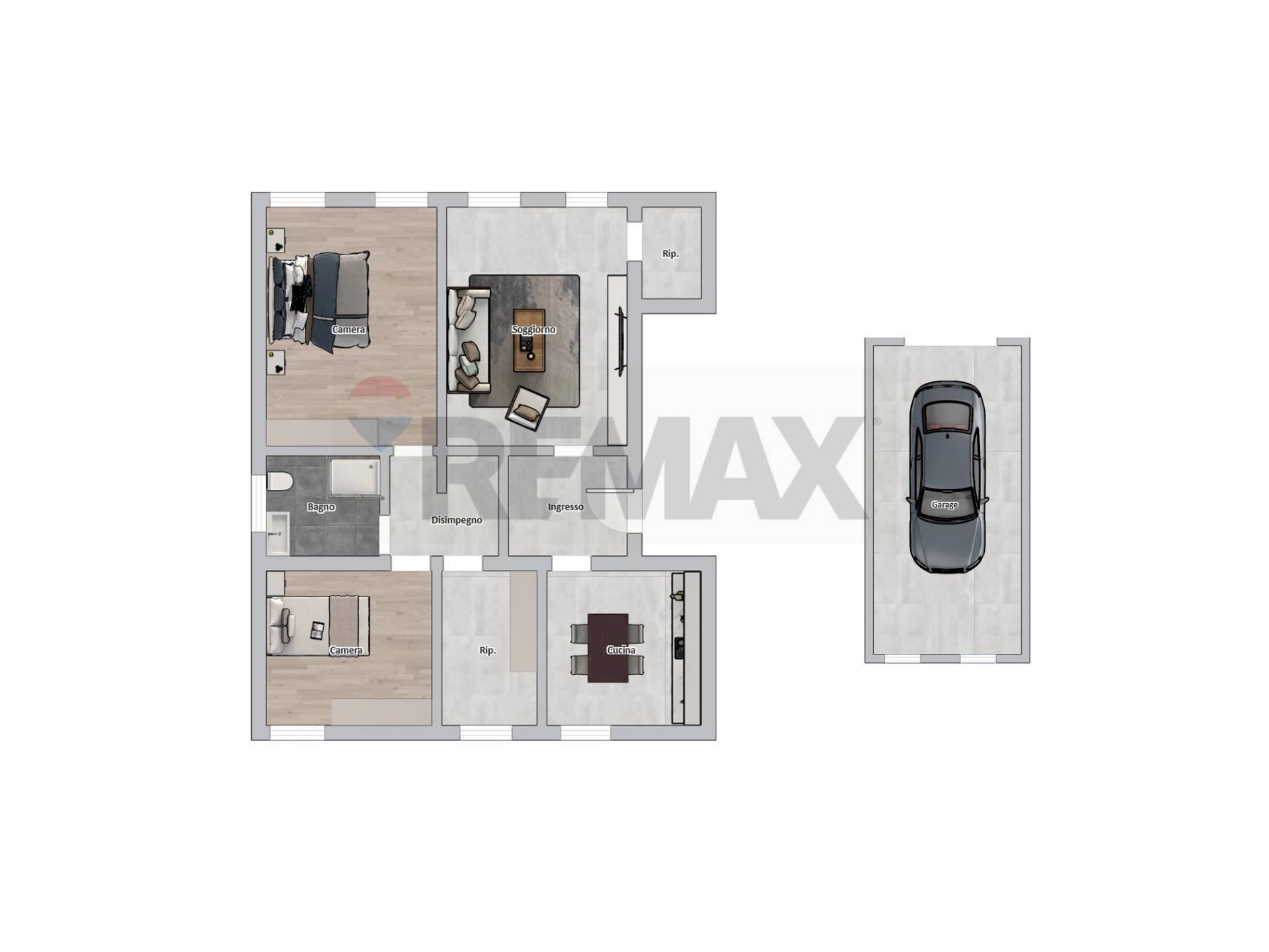 Pianta 2D - Apartment Via Roma
 
145, Meolo - floor plans 1