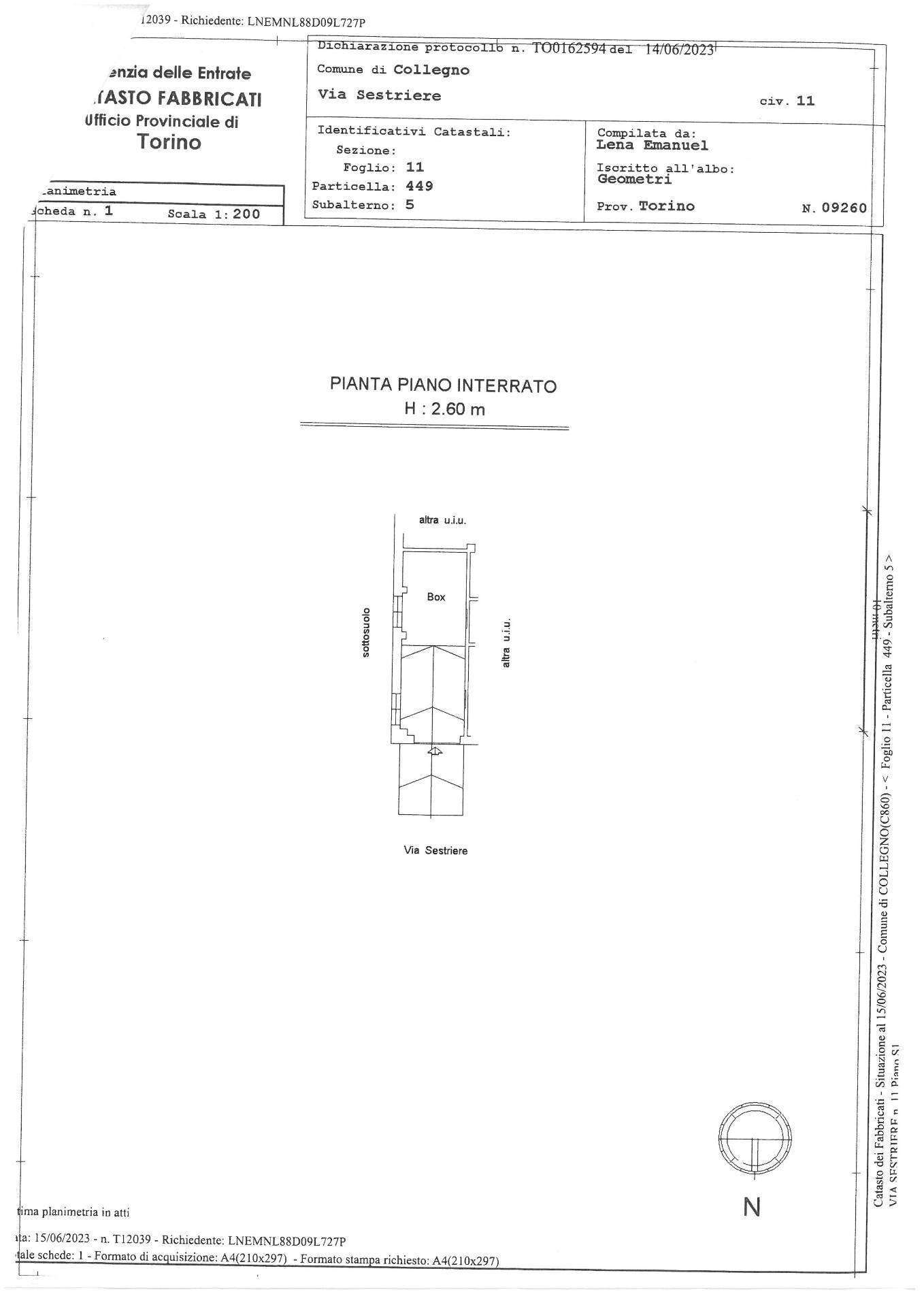 Foto 6 - Box via Sestriere
 
11, Collegno - floor plans 1