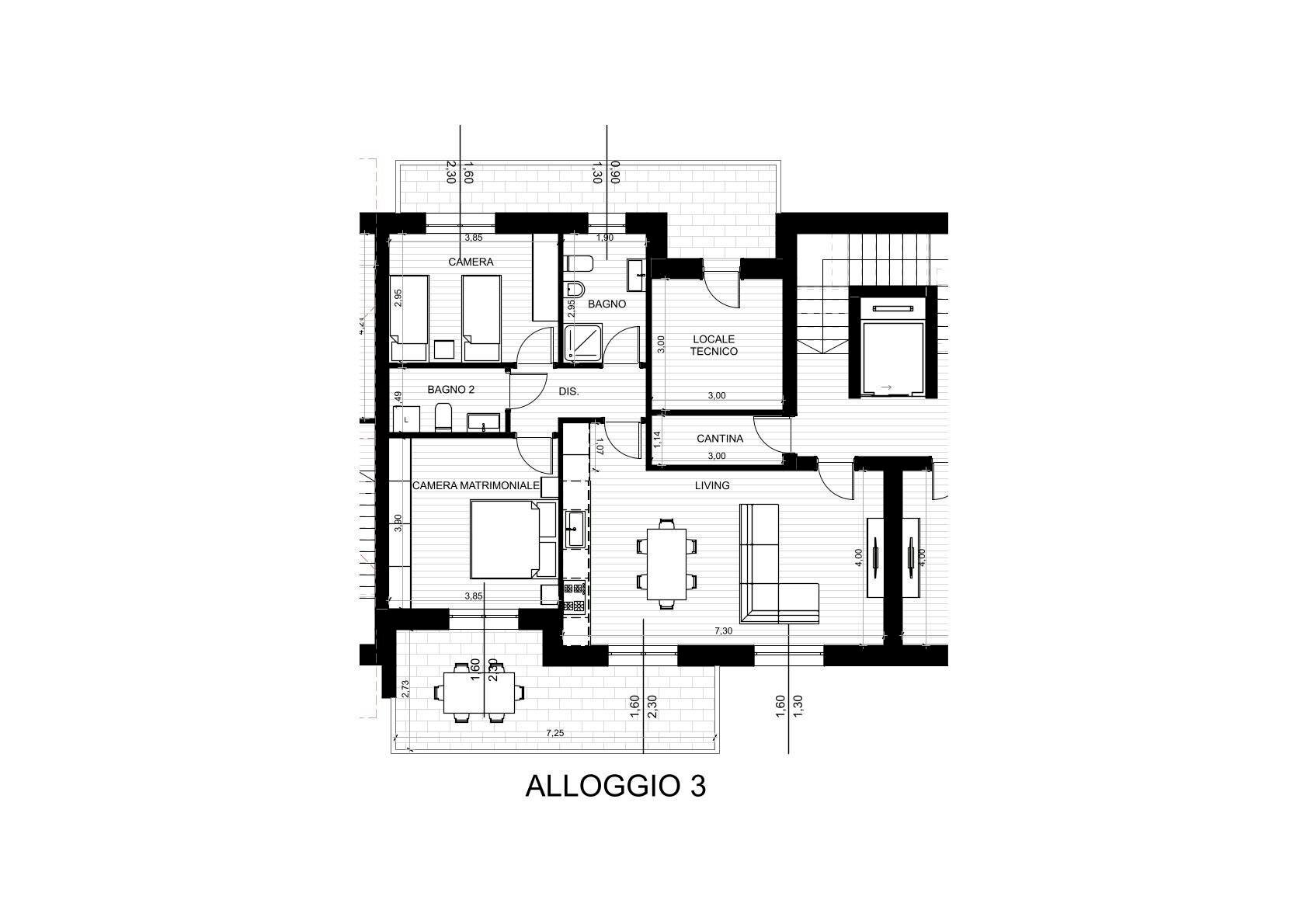 Foto 11 - Four-room apartment via Bellini, Rivalta di Torino - floor plans 1