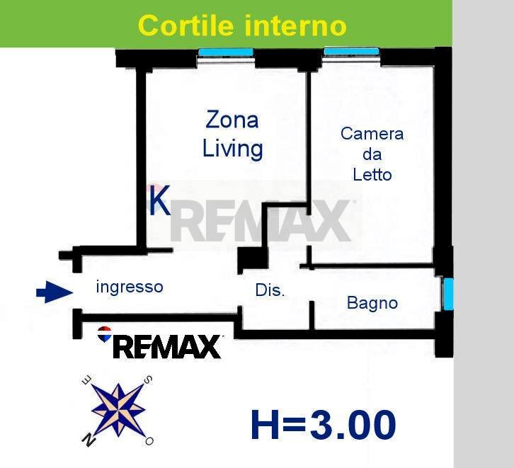 Pianta 2D - Bilocale Via Frua
 
21/8, Milano - planimetria 1