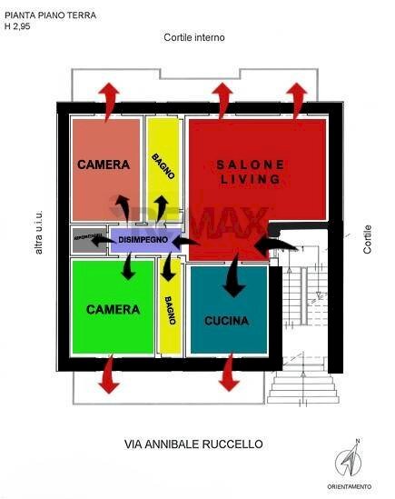 Pianta 2D - Appartamento Via Annibale Ruccello
 
20, Napoli - planimetria 1