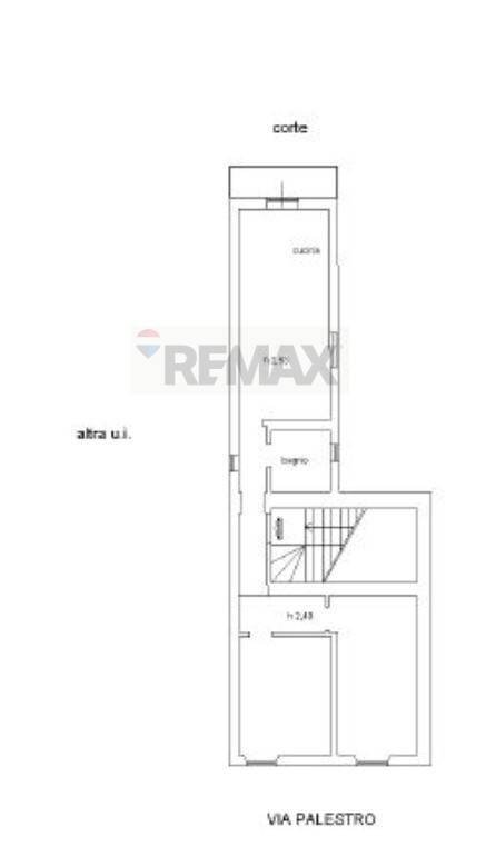 Pianta 2D - Trilocale via palestro
 
70, Massa - planimetria 1