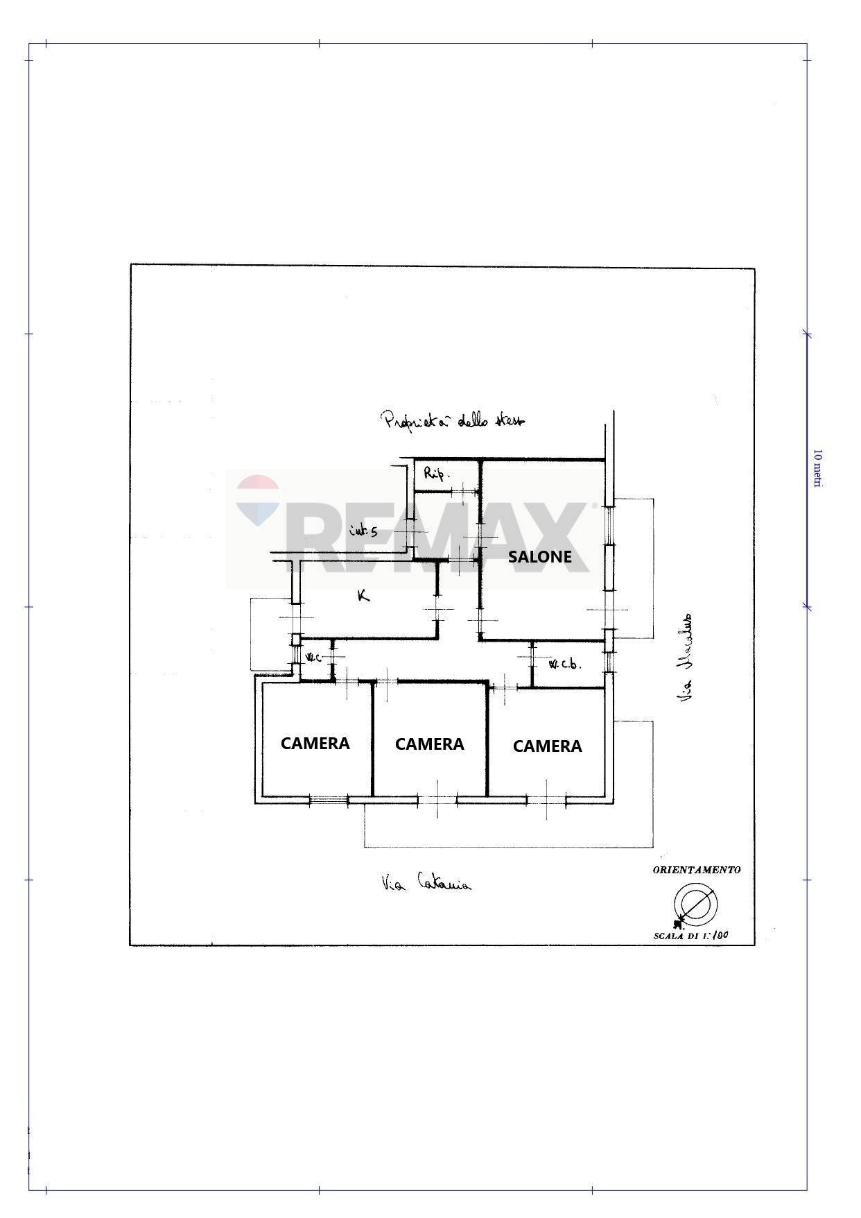 Pianta 2D - Trilocale Via Catania
 
6, Capaci - planimetria 1
