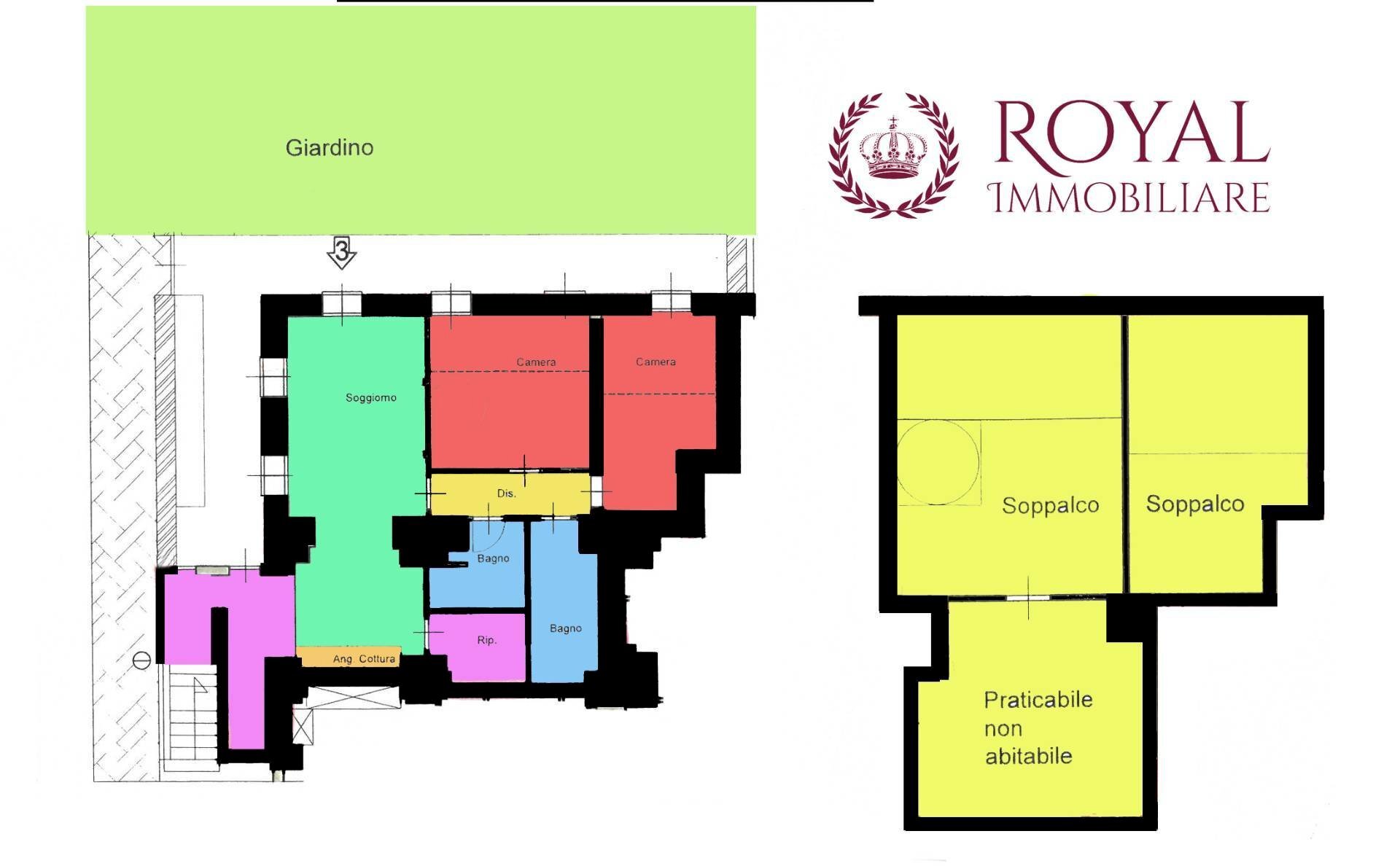Foto 33 - Trilocale Via Fonte Della Puzzolente, Livorno - planimetria 1