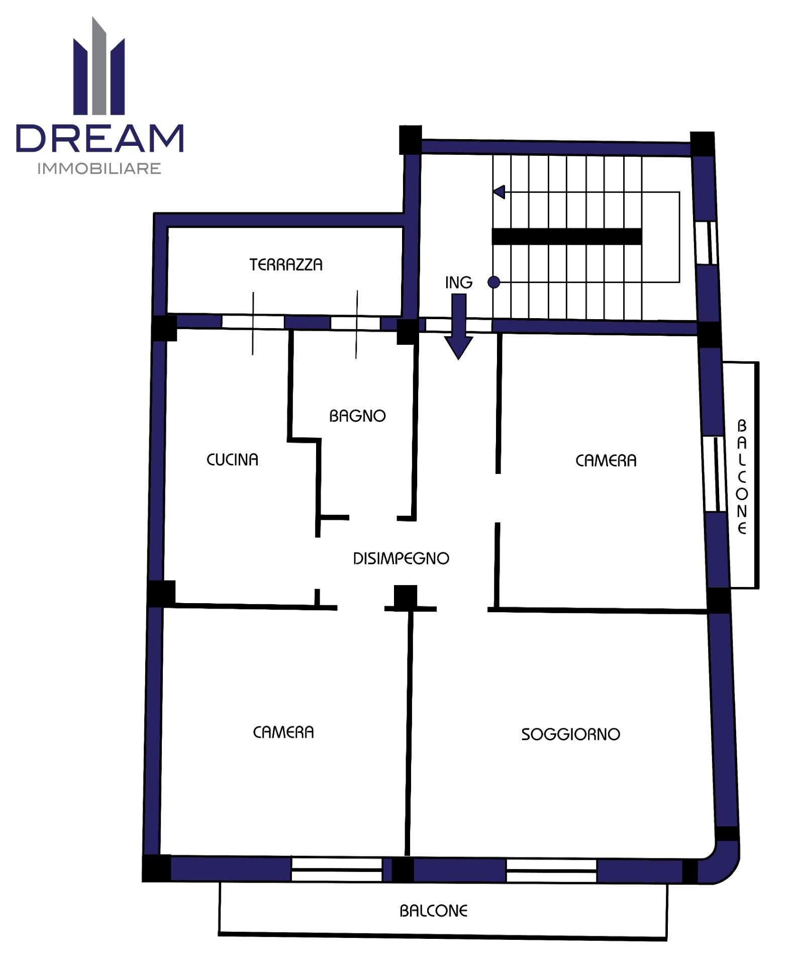 Foto 19 - Trilocale via Alagon, Quartu Sant'Elena - planimetria 1
