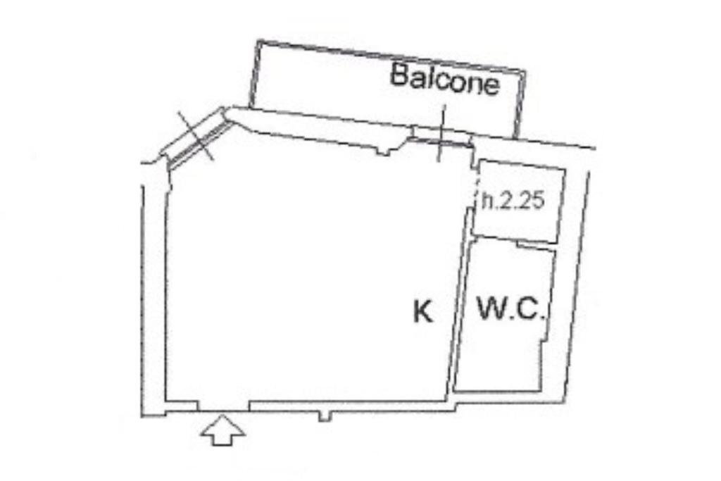 Monolocale Via Don Bosco, Milano - planimetria 1