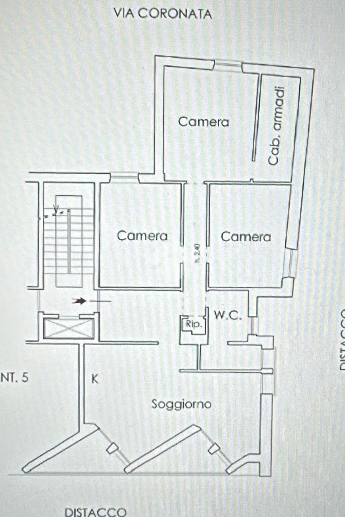 Appartamento Via Coronata, Genova (zona Coronata) - planimetria 1