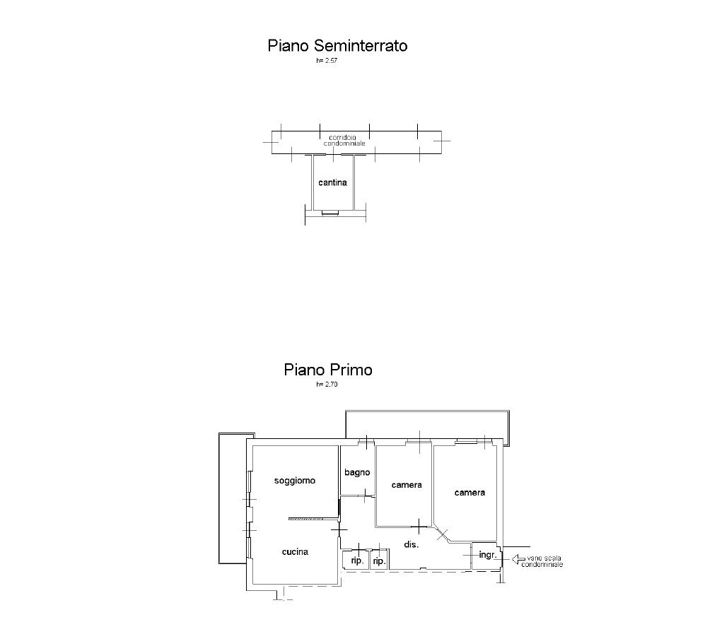 PLN Appartamento + cantina.png - Appartamento Via Rubattiera 2, Demonte - foto 3