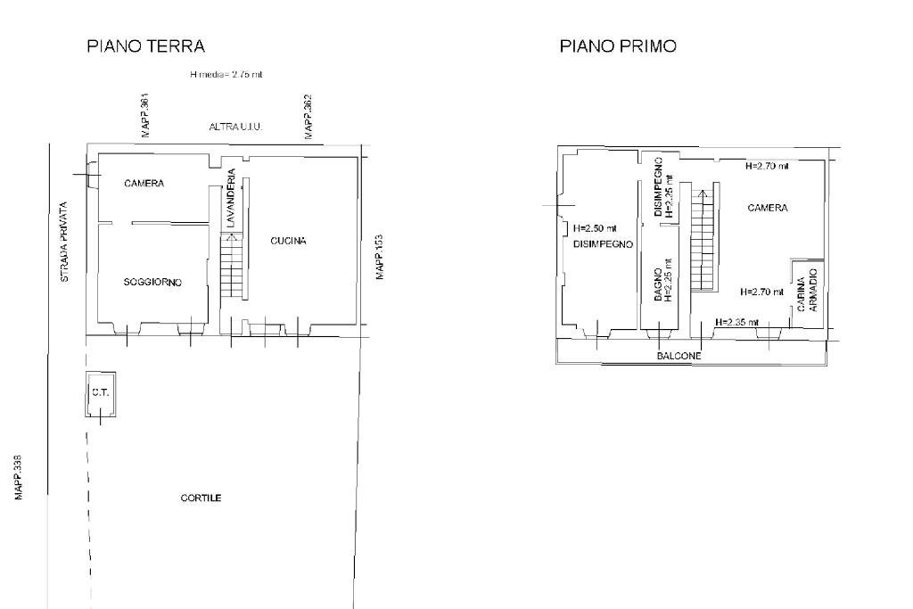 Independent house Via Roma, Lamporo - floor plans 1
