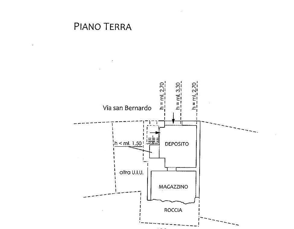 Cellar / Attic Via S. Bernardo, 12, Rocchetta Nervina - floor plans 1