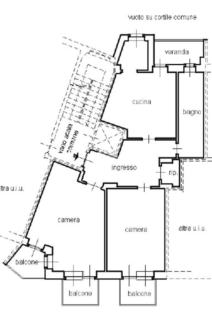 Trilocale Via Ciriè, Borgaro Torinese - planimetria 1