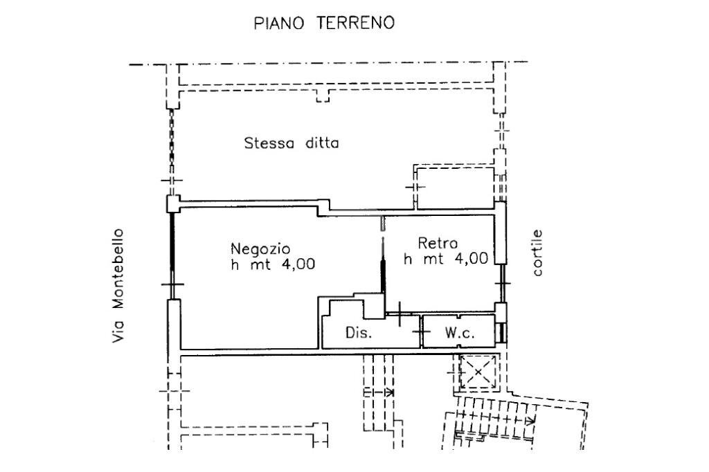 Negozio Via Montebello, Pinerolo - planimetria 1