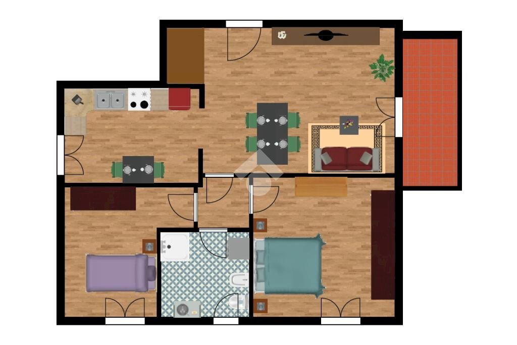 Trilocale via Stoccolma, Carpi - planimetria 1