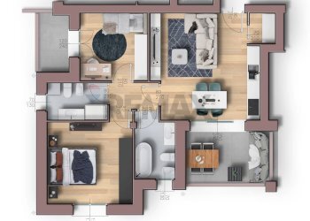 Pianta 3D - Trilocale via Santa Maria
 
152, Parabiago - foto 4