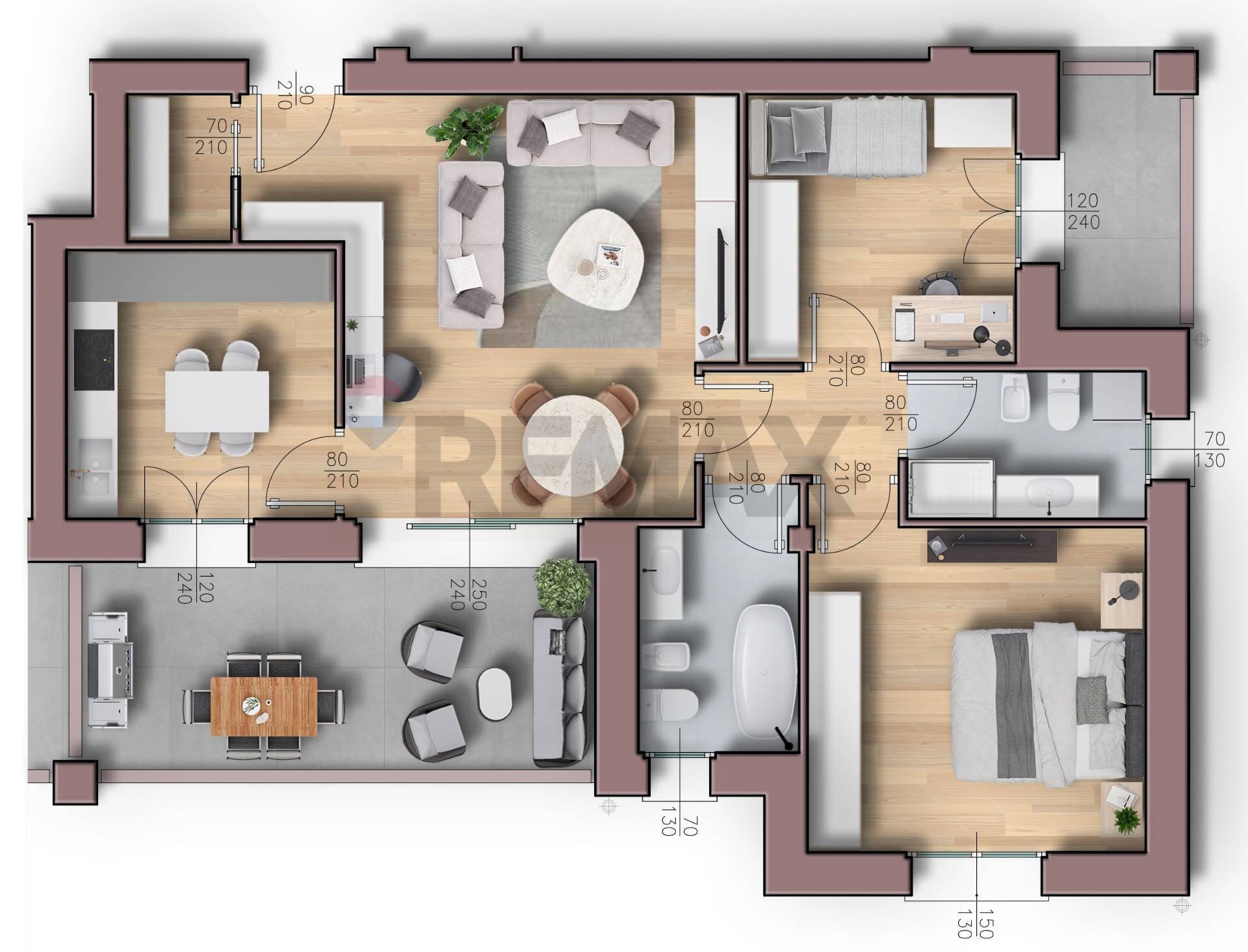Pianta 3D - Appartamento via Santa Maria
 
152, Parabiago - foto 3
