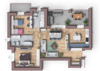 Pianta 3D - Appartamento via Santa Maria
 
152, Parabiago - foto 2