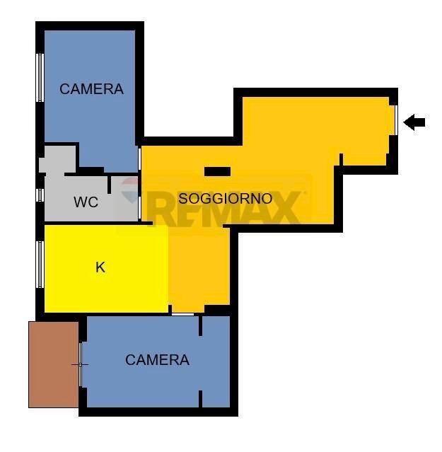 Pianta 2D - Trilocale Via Nuovo San Rocco
 
95, Napoli - planimetria 1