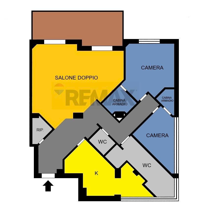 Pianta 2D - Quadrilocale Vico Acitillo
 
120E, Napoli - planimetria 1