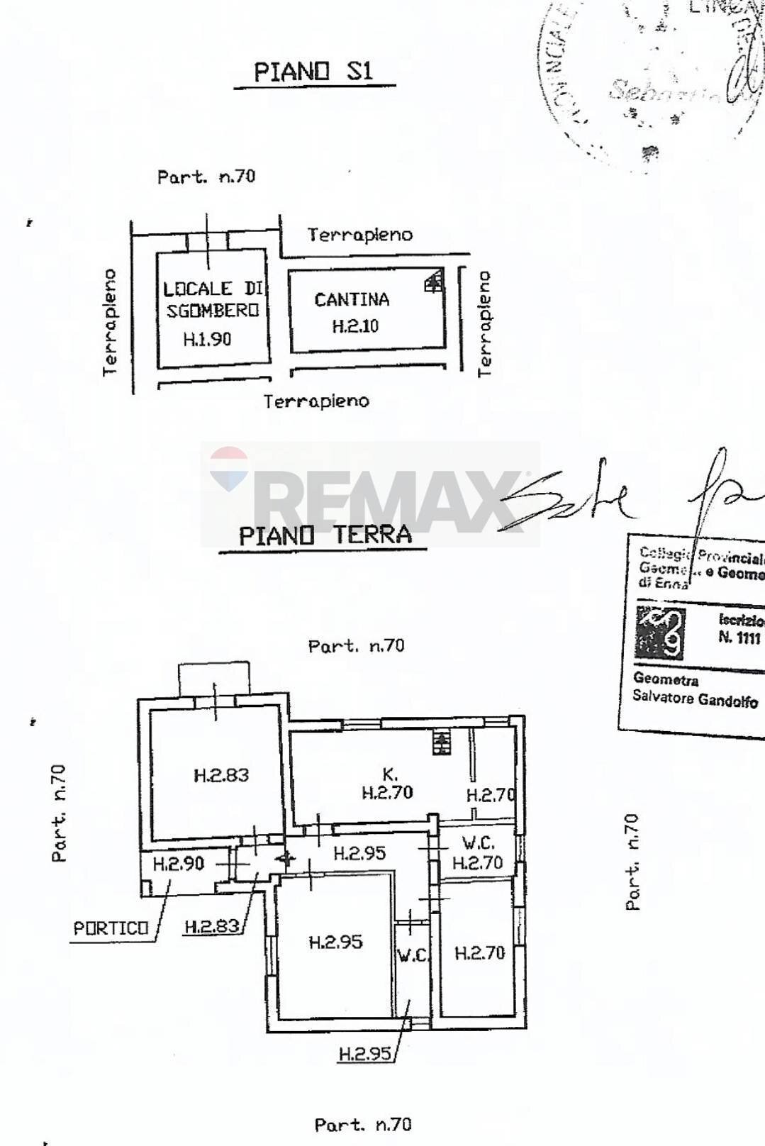 Pianta 2D - Villa Contrada Bordino, Agira - planimetria 1
