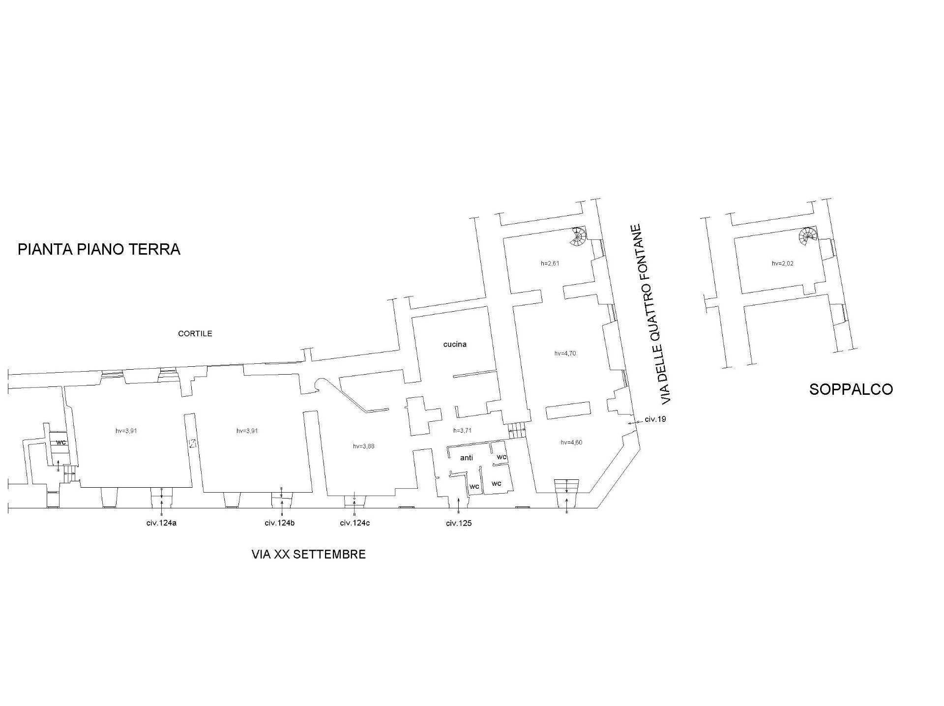Foto 24 - Commercial Premises Via Delle Quattro Fontane, Roma - floor plans 1