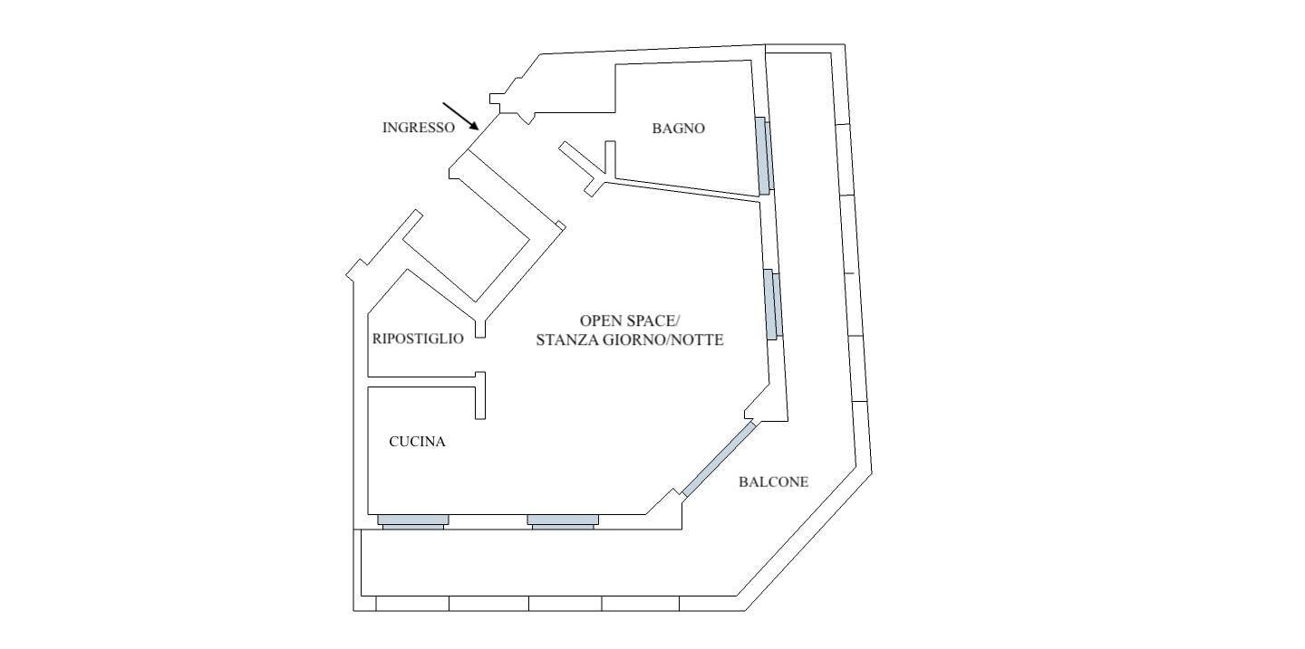 Foto 29 - One-room apartment Via Caianello, Milano - floor plans 1