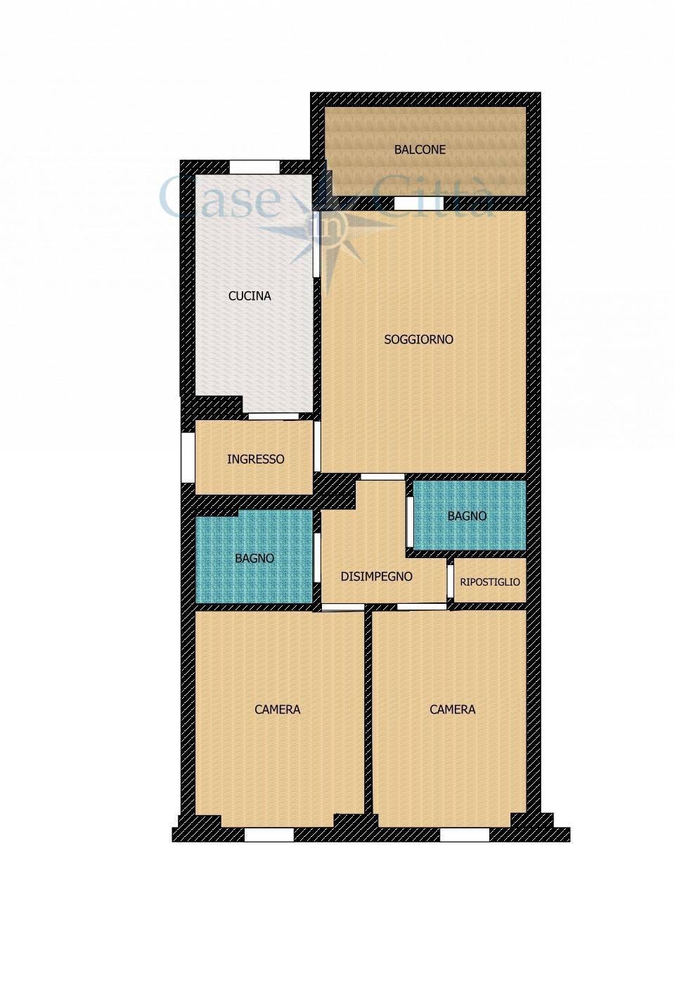 Foto 29 - Three-room apartment Via Aldo Carpi
 
4, Milano - floor plans 1