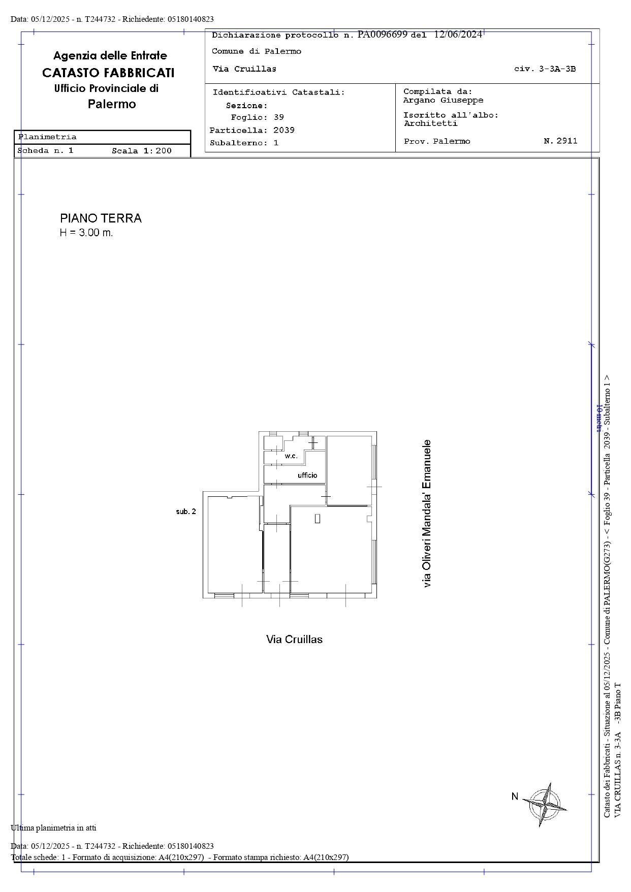Foto 12 - Commercial Premises Via Cruillas
 
3, Palermo - floor plans 1