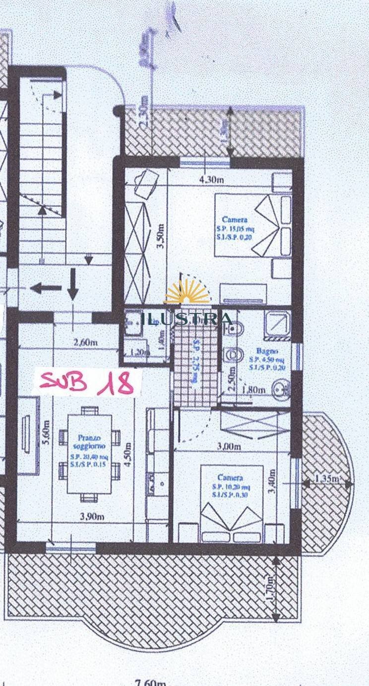 Foto 15 - Trilocale VIA SAN MARTINO
 
96, Colonnella - planimetria 1