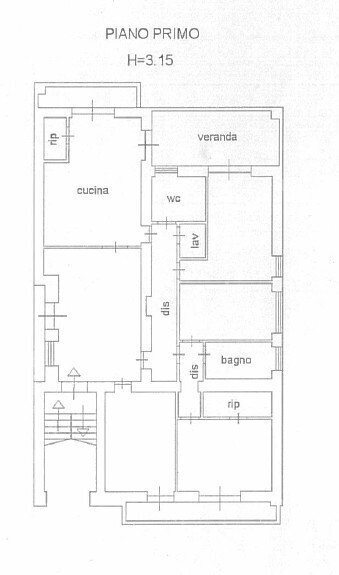 planimetria  dalmazia .jpg - Apartment Via Dalmazia 10, Siracusa - floor plans 1