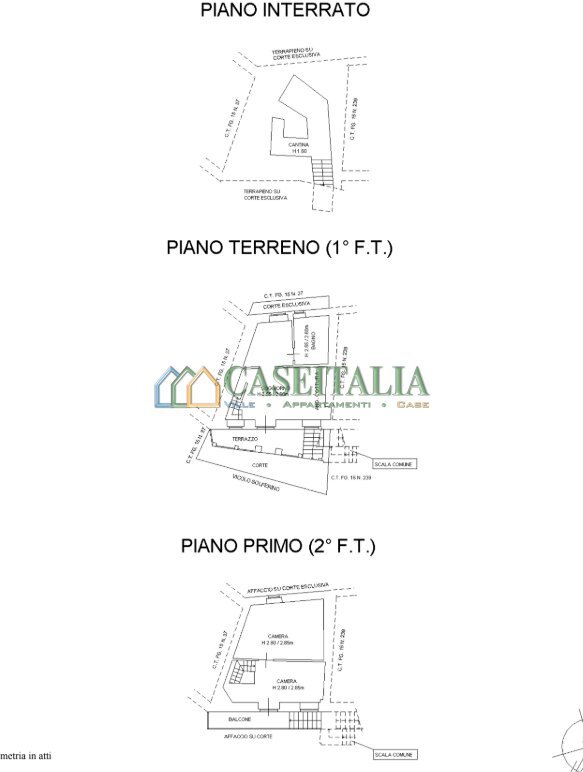 PLANIMETRIA - Townhouse Vicolo Solferino 11, Buttigliera Alta - floor plans 1