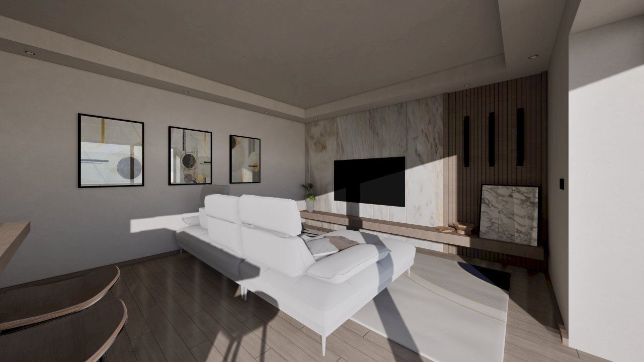 render sala - Appartamento Via Claudio Baglietto 19, Varazze - foto 3