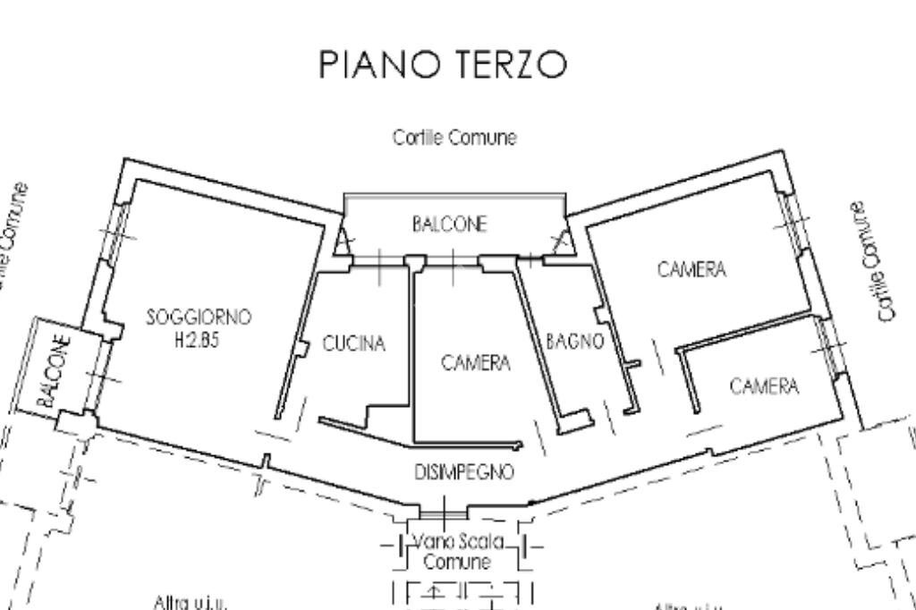 Appartamento Via Armando Diaz, Pinerolo - planimetria 1