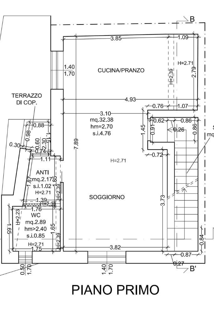 Three-room apartment Via S. Giovanni, Misano Adriatico - floor plans 1