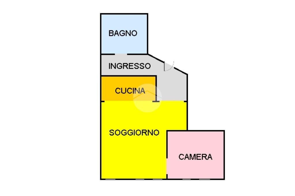 Bilocale Corso Lodi, Milano - planimetria 1