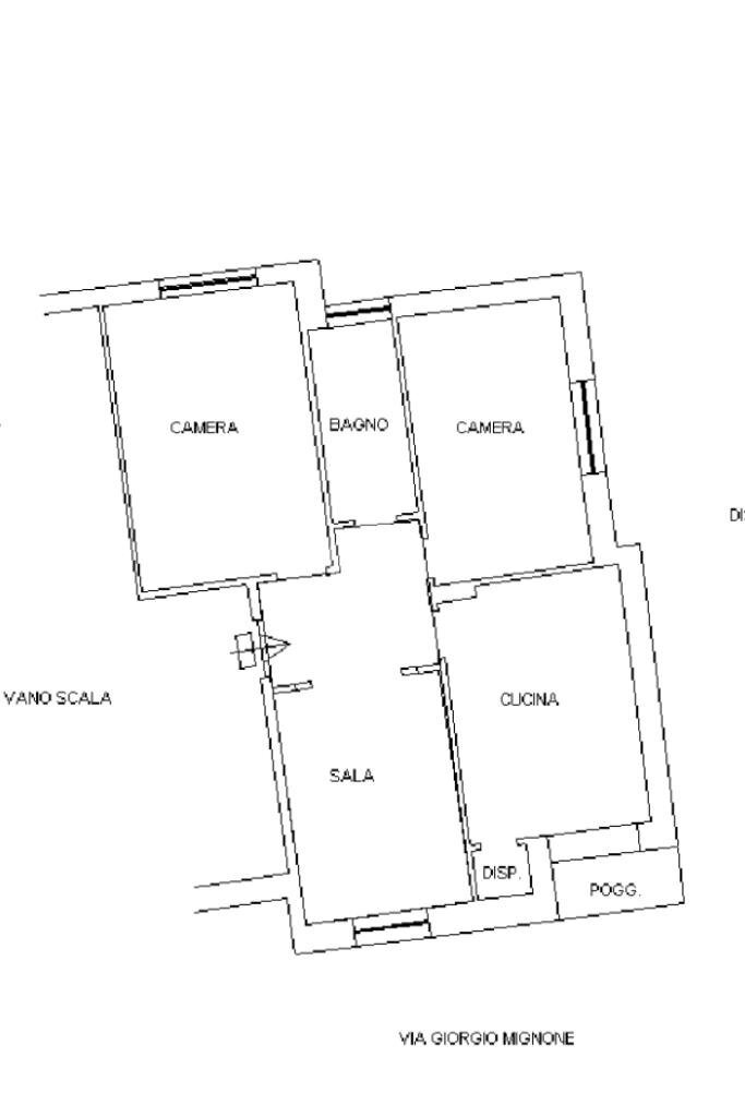 Appartamento Via Giorgio Mignone, Genova (zona Sampierdarena) - planimetria 1