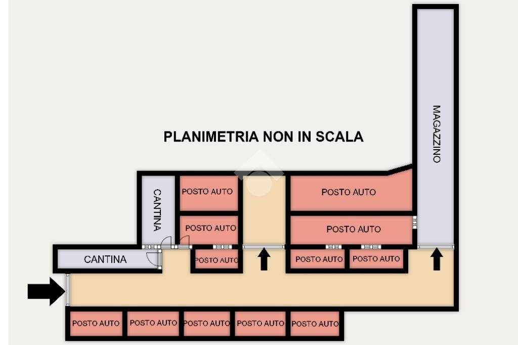 Garage - Parcheggio Via Paggi, Genova (zona San Fruttuoso) - planimetria 1