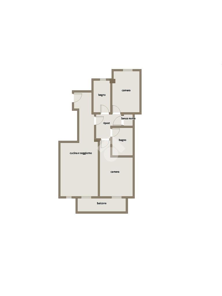 Trilocale Via Cesare Battisti, Melegnano - planimetria 1