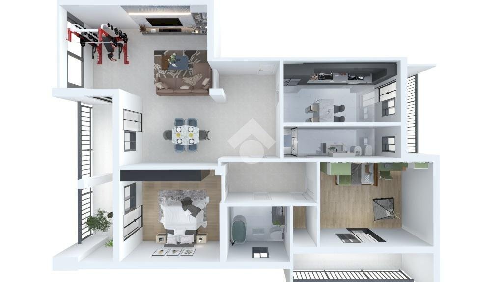 Four-room apartment Via Trinità, Santena - floor plans 1