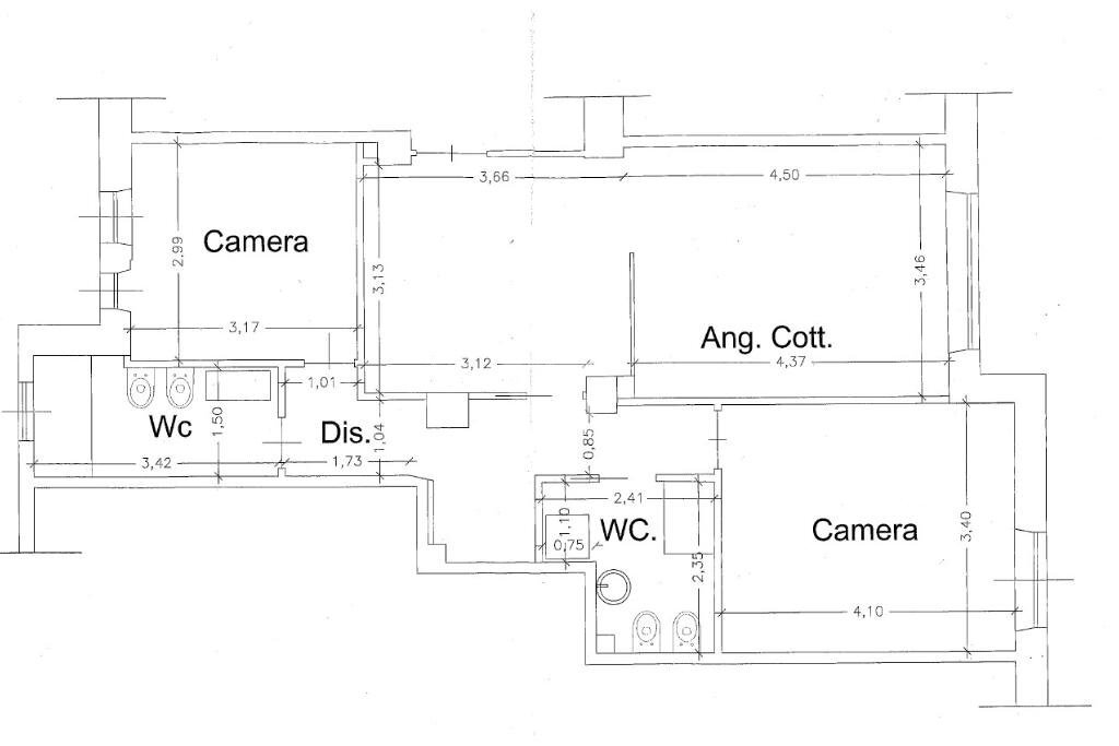 Four-room apartment Via Camillo Cavour, Alpignano - floor plans 1