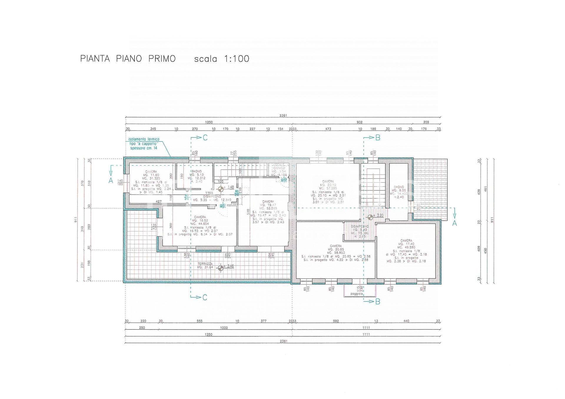 piano primo - Casa semi indipendente Borgo San Giacomo, Venezia - planimetria 1