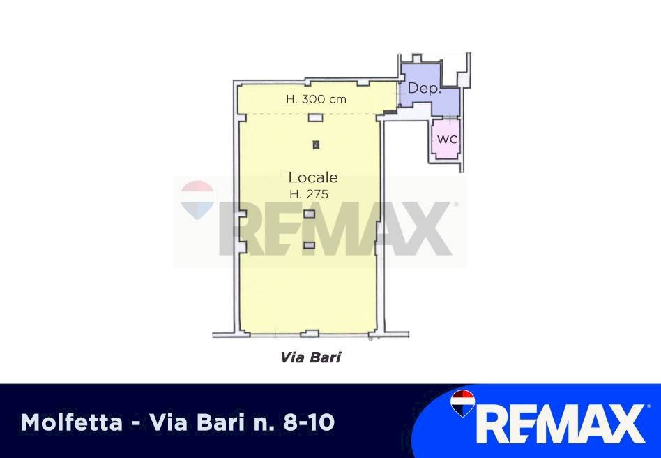 Pianta 2D - Commercial Premises Via Bari
 
8-10, Molfetta - photo 2