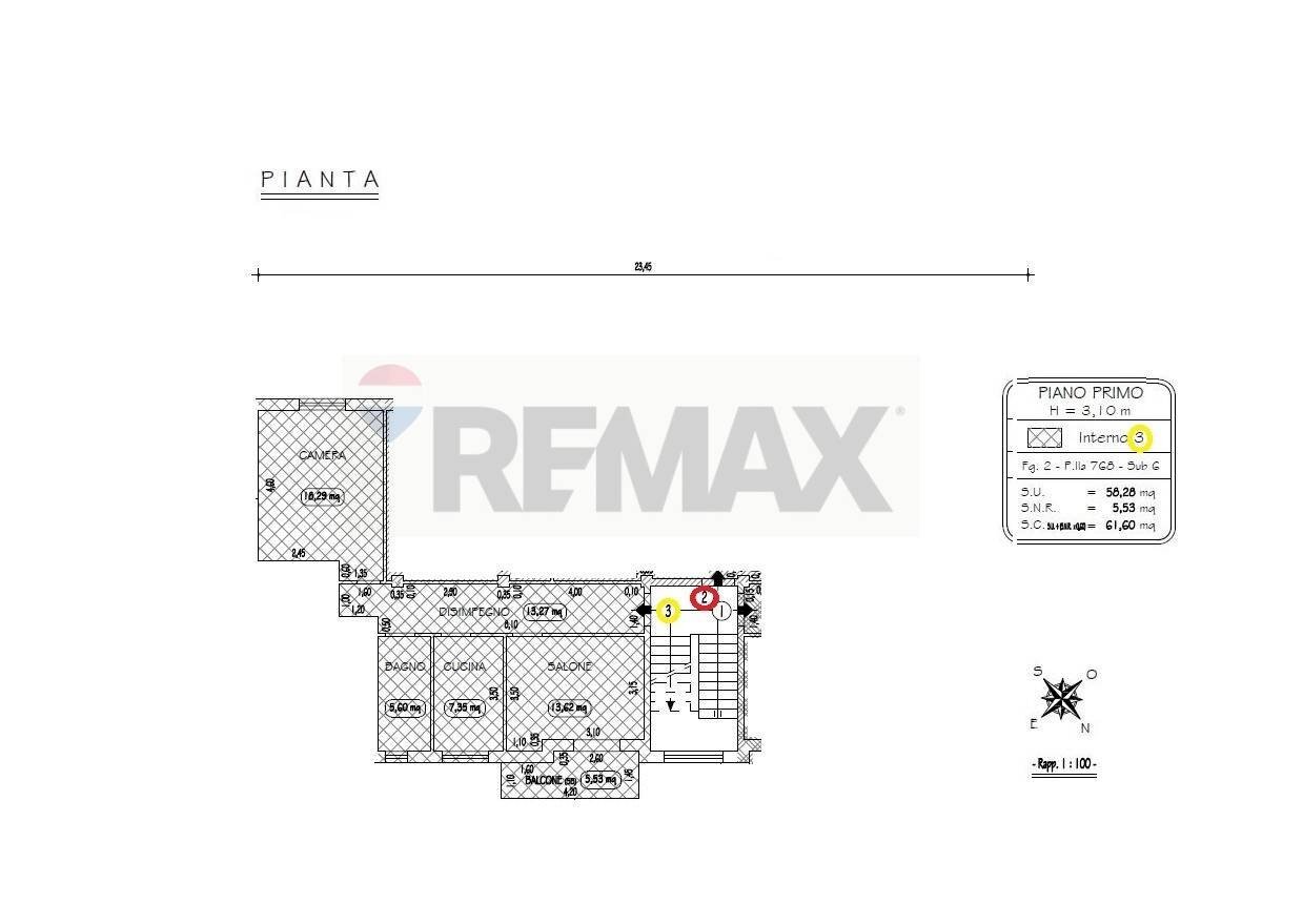 Pianta 2D - Two-room apartment Via San Francesco d'Assisi
 
4, Sapri - floor plans 1