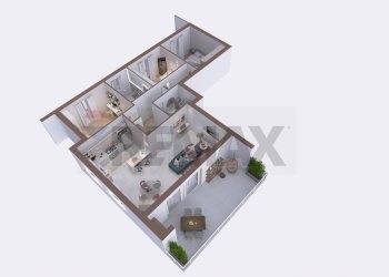 Pianta 3D - Quadrilocale Via Beato Angelico
 
4, Besana in Brianza - foto 23